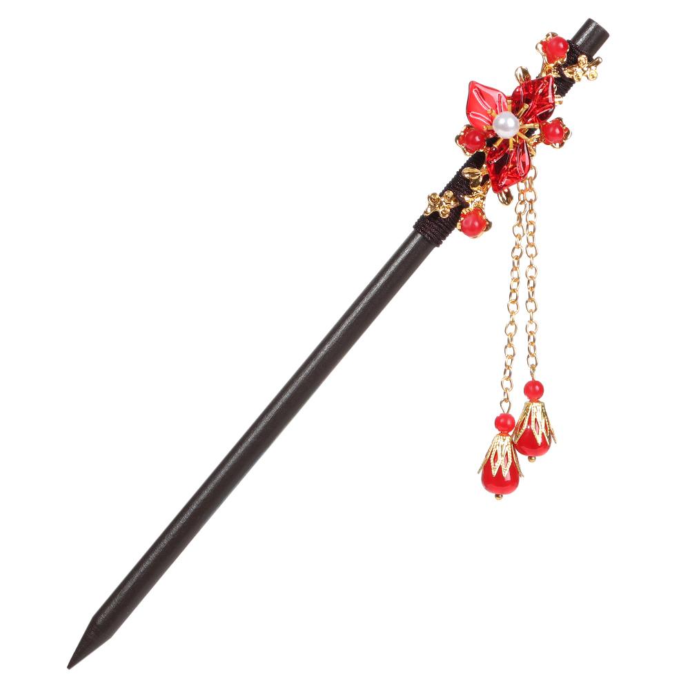Ebony Tassel Retro Style Flowers Chopstick Hair Sticks Hair Styling Tools Hair Accessories Hairpin