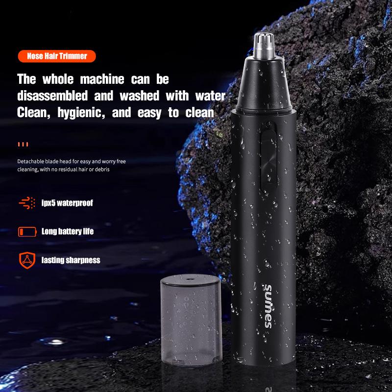 Portable Electric Nose Hair Trimmer for Men - Battery Operated