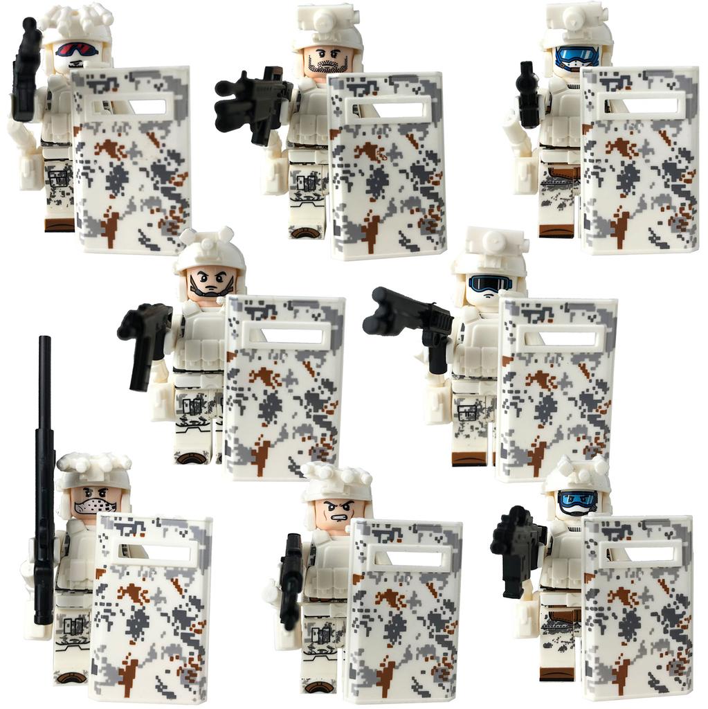 Compatible with Building Block Series Ghost Police SWAT Shield Warrior Special Forces Small Particle Building Block Toy
