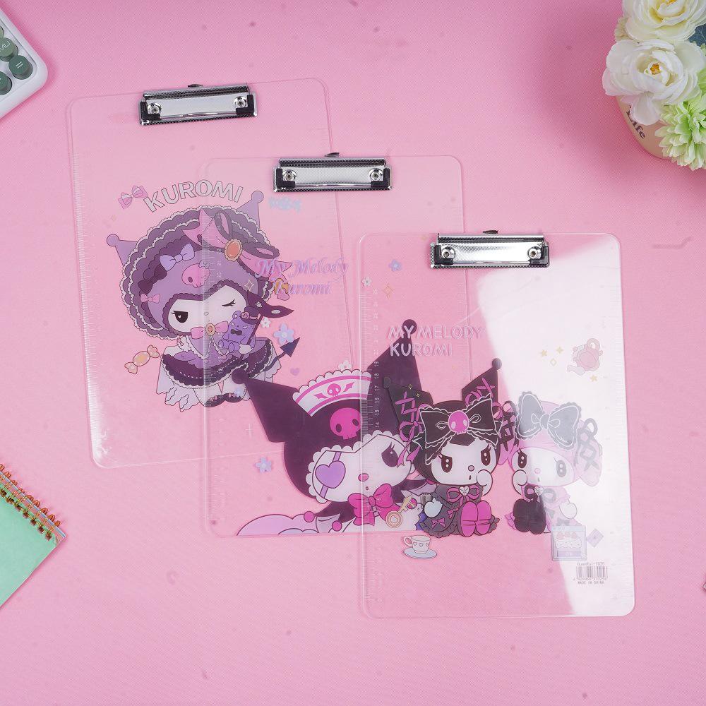 Kuromi A4 Acrylic Clipboard: Cute, Transparent Writing Mat & Folder