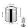 1.5L/2L Oil Filter Pot with Strainer and Frying Basket 304 Stainless Steel Oil