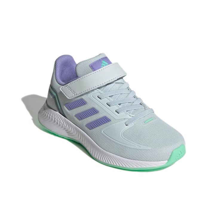 Adidas Runfalcon 2.0 K Durable Breathable Low-Top Running Shoes Kids Sneakers Gray Purple GV7755