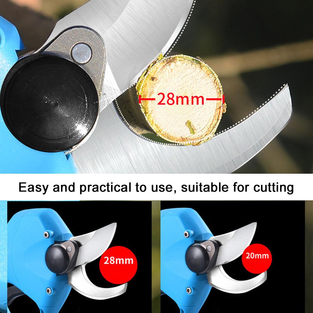 16.8V Cordless Pruner Brushless Motor Electric Pruning Shear 28mm Efficient Fruit Tree Bonsai Pruning Branches Cutter
