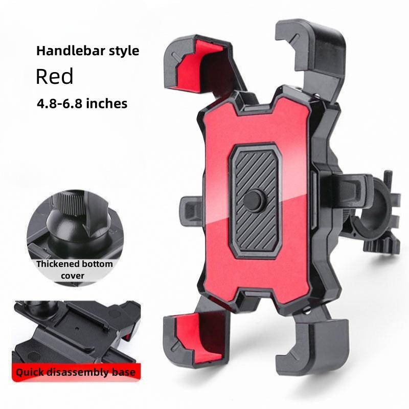 Phone Holder 360 Degree Rotating Mobile Phone Stand Shockproof Motorcycle Phone Mount Adjustable for 4.8-6.8 Inch Smart Phone