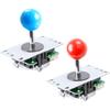 2 Player led arcade buttons and joysticks DIY kit 2x joysticks + 20x led arcade buttons game controller kit for MAME and Raspberry Pi - Red + Blue