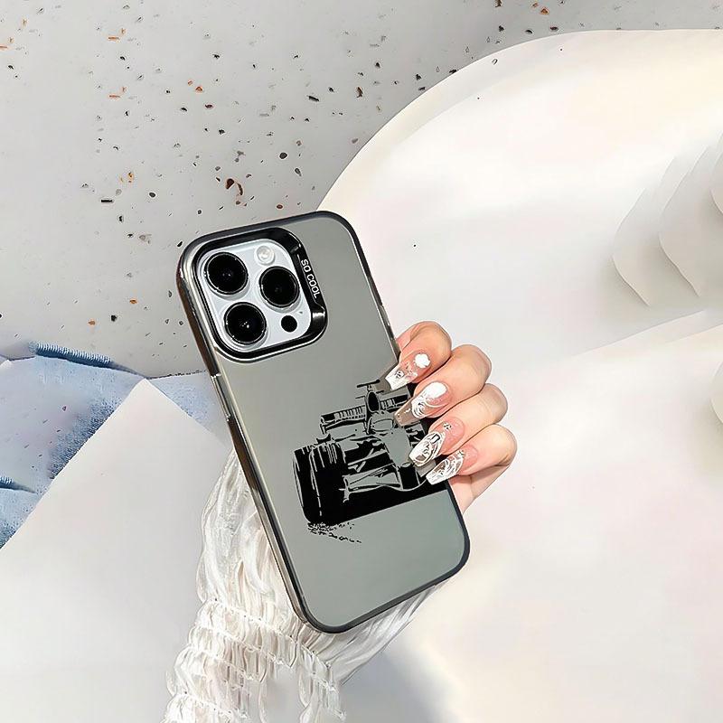 Racing printed pattern phone case suitable for iPhone 17 16 15 14 13 12 11 Pro/Max/Plus anti drop and shockproof back cover