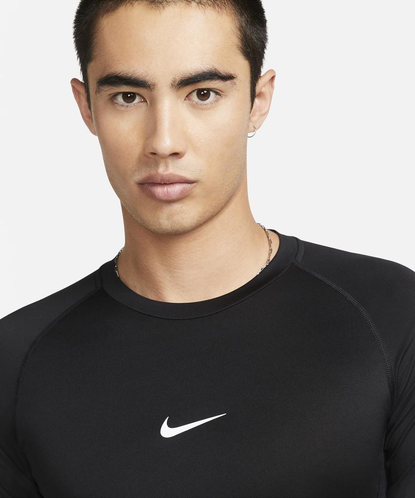 Nike Pro Dri-Fit Tight Short Sleeve Fitness Top M - Black:White / Fb7933-010