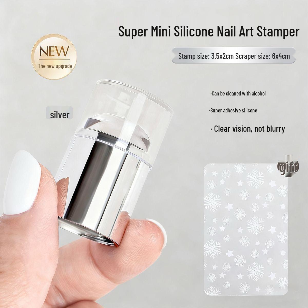 

Nail Art Mini Silicone Transparent Stamp for Small Pattern Printing