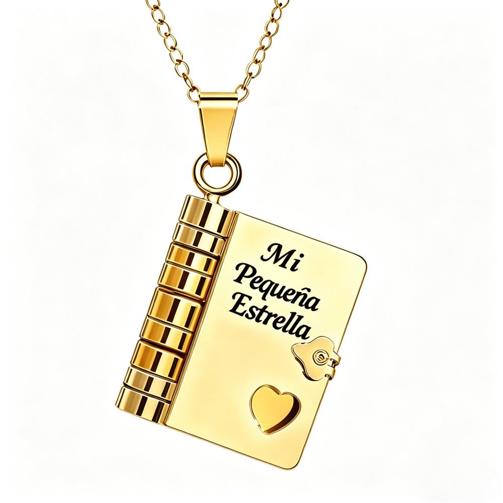 Titanium Steel Love Letter Pendant Necklace for Couples - Clavicle Chain for Girls.