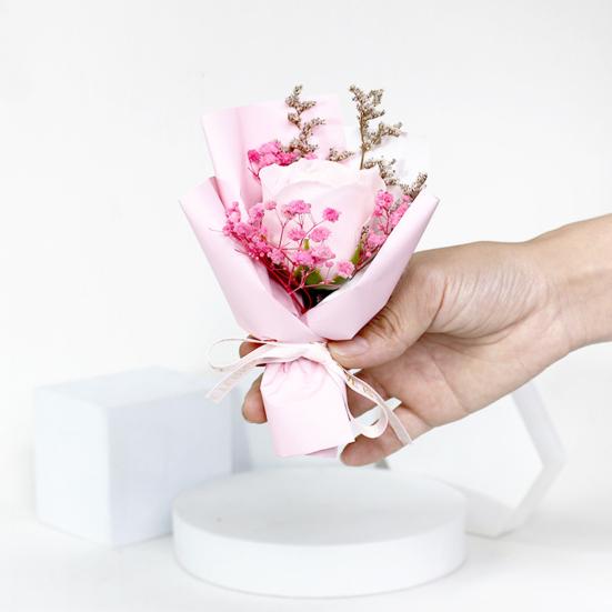 Mini Aromatherapy Soap Rose Bouquet Scented Artificial Flower Arrangement Christmas Wedding Birthday Valentine's Day Gifts for Women Mom Wife Best