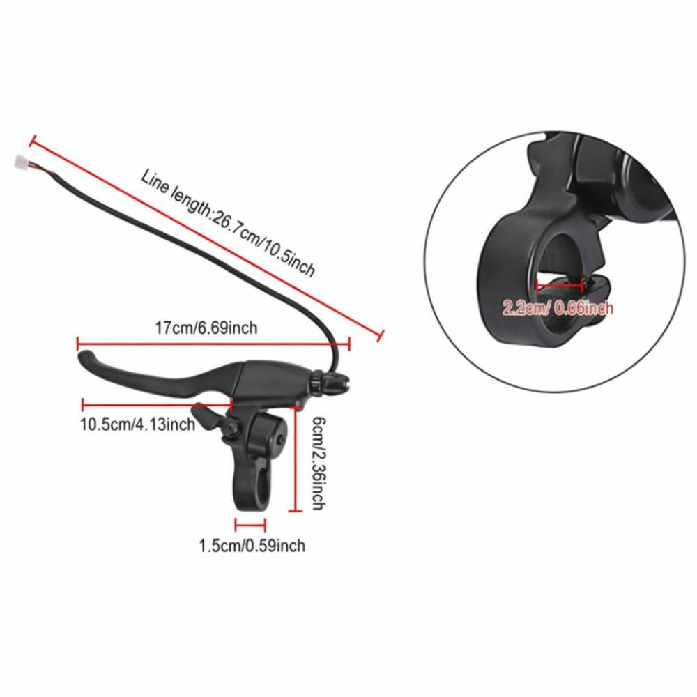 Durable 3PIN Scooter Brake Lever Aluminium Alloy With Bell Power Off Brake Lever Brake Lever Replacement Replacement Parts