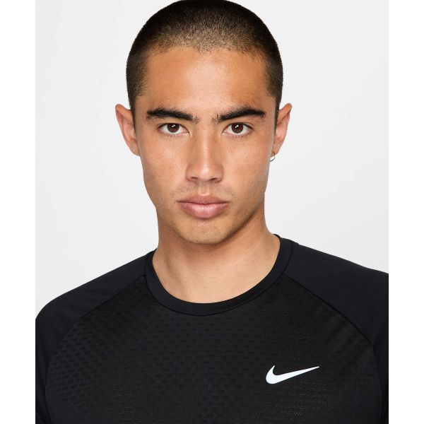 Nike Logo Printed Round Neck Raglan Short Sleeve Loose T-Shirt Men Tops Black HV5204-010