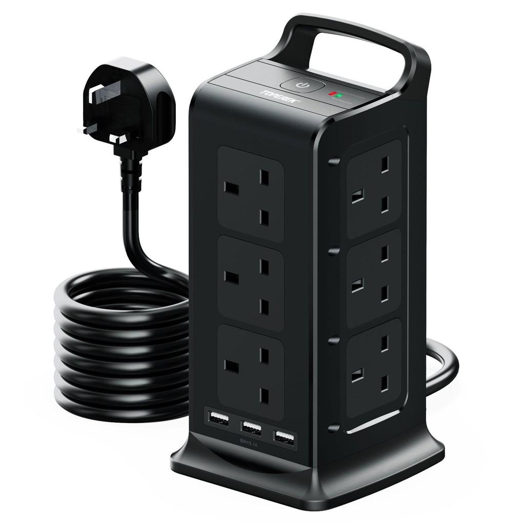 Multi Purpose USB Vertical Tower Shaped Socket High Power Multi Hole Socket Household Office Power Strip