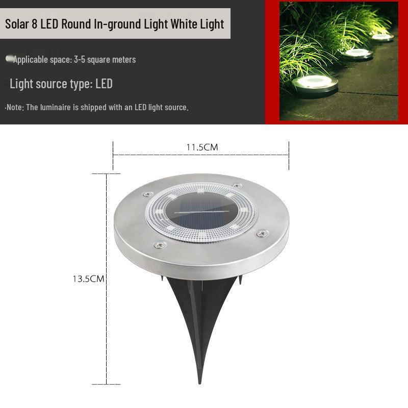 Colorful Outdoor Solar Lawn Garden Lamp: Dustproof & Waterproof Buried Landscape Light Solar Courtyard Lamp