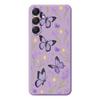 For Samsung Galaxy A16 5G/4G Case Purple Butterflies Pattern Printing Straight Edge TPU Phone Back Cover