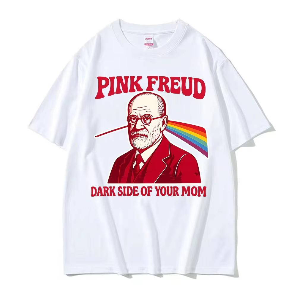 Pink Floyd Meme Mother Personality Dark Version Spoof Luxury Tshirt Unisex Women Short Sleeved Top Comfortable Cotton Tshirt