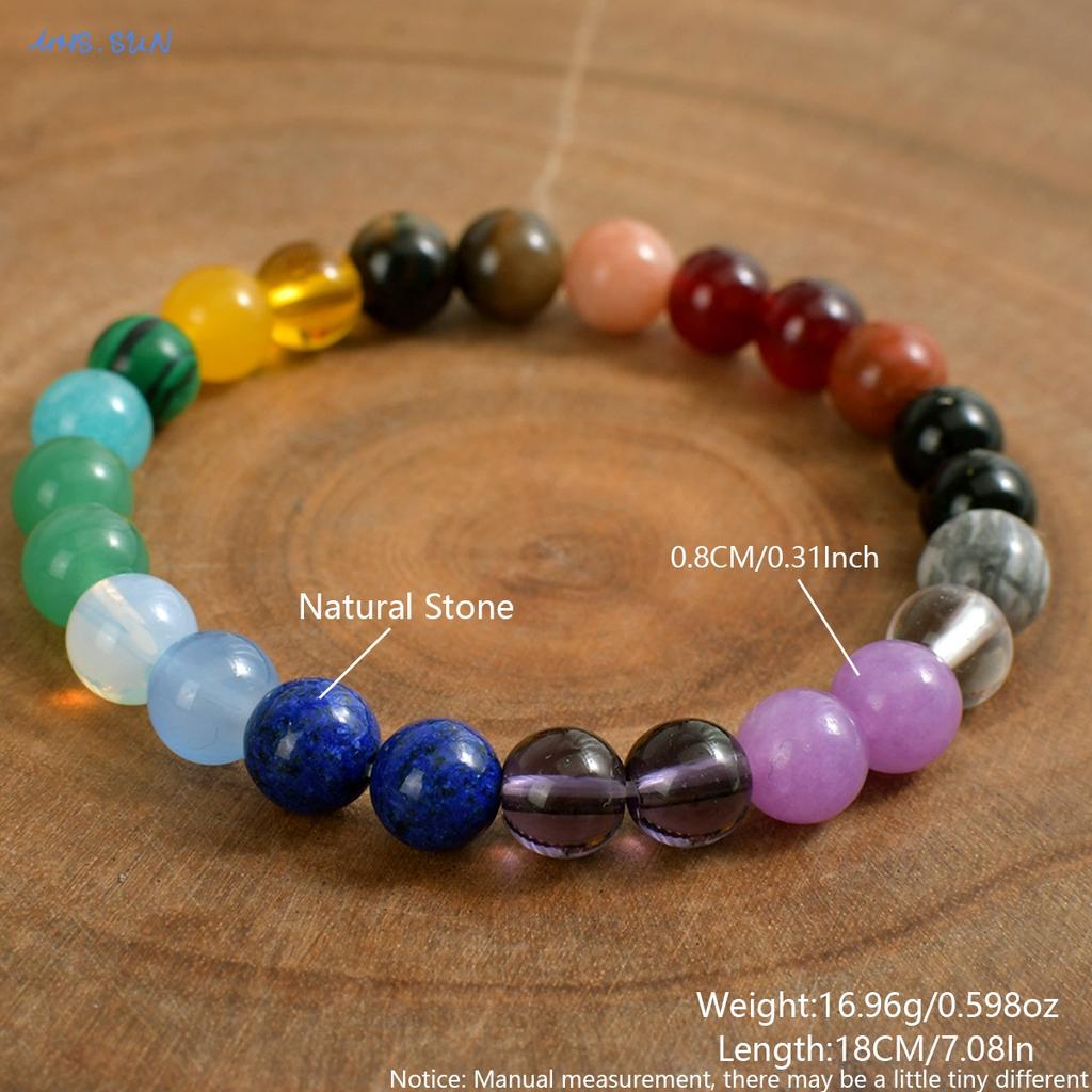 MHS.SUN Natural Stone Beads Bracelet For Women Men Amethysts Tiger Eye Empath Protection Bracelet Wealth Healing Energy Jewelry