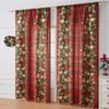Christmas Theme Printed Curtain Blackout Rectangle Decorative Fabric Living Room Bedroom