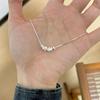 Textured Sterling Silver Women's Necklace - New Stylish INS Design, Light Luxury, Versatile Collarbone Chain