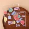 50/100 Pcs Cartoon Pattern Plastic Self-Adhesive Candy Bags Cookie Donut Bread Pastry Bag Food Packaging Resealable Gift Bag
