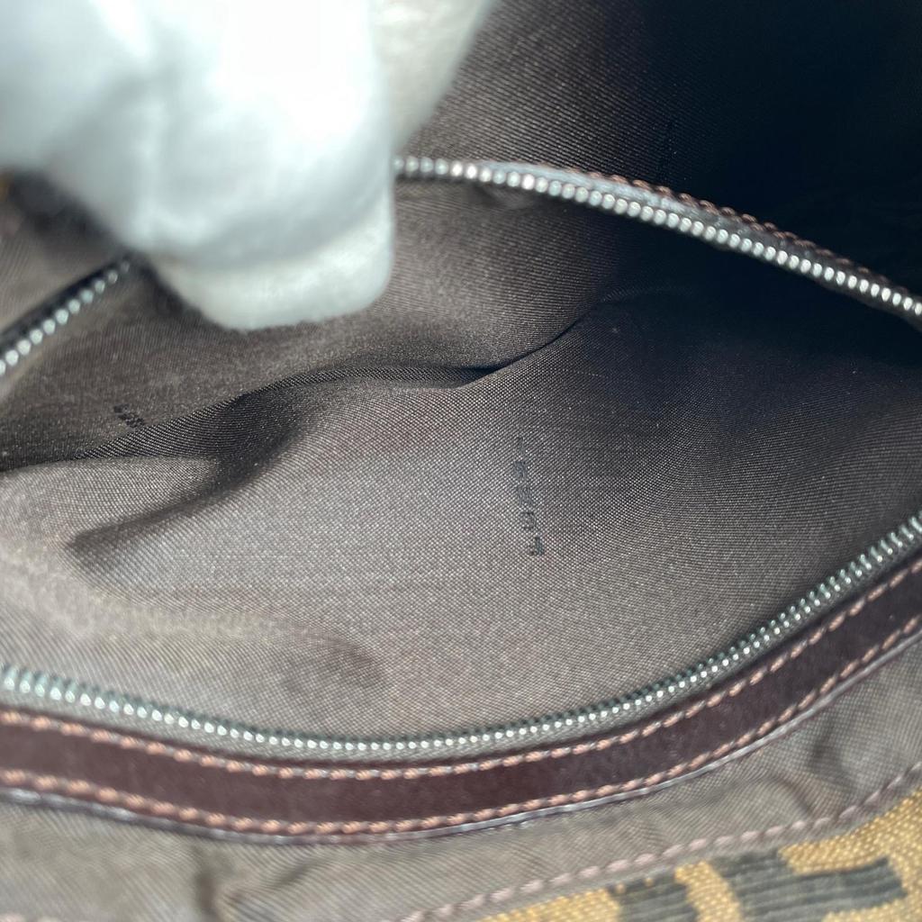 FENDI Zucca Hobo Shoulder Bag Brown Women used