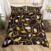 Floral Leaves Bedding Set Microfiber Butterfly Duvet Cover Lotus Flowers Comforter Cover Full King For Kids Adults Bedroom Decor