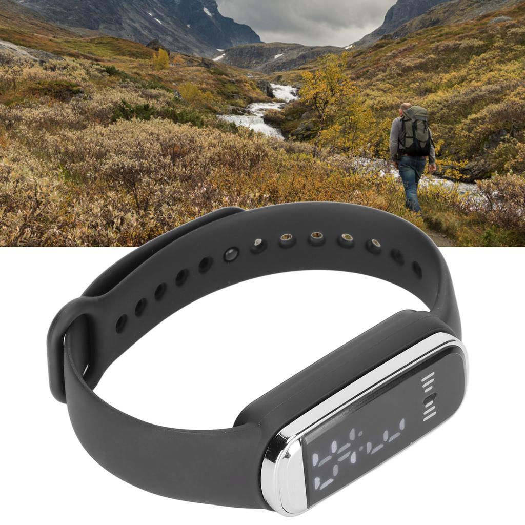 Digital Watch LED Screen 12Celsius24 Hour Rechargeable Stylish Electronic Wrist Watch for Men Women