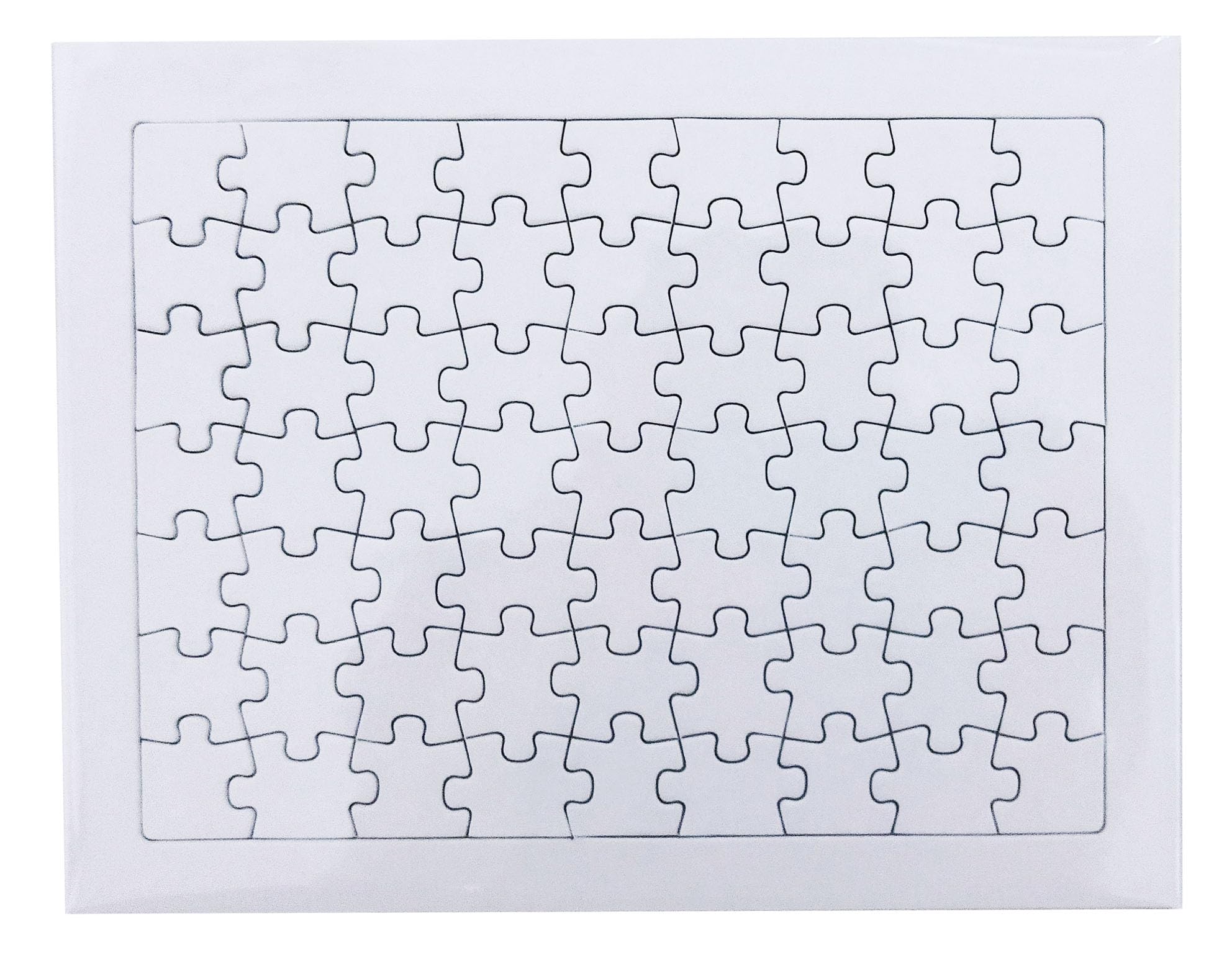 

Jigsaw puzzle white plain 63 pieces with logo card