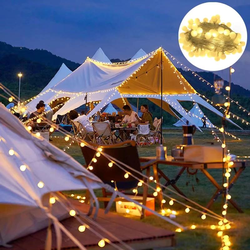 6/10M USB Warm White LED Ball String Lights with Remote Control Fairy Garland for Indoor Outdoor Garden Wedding Christmas Decor