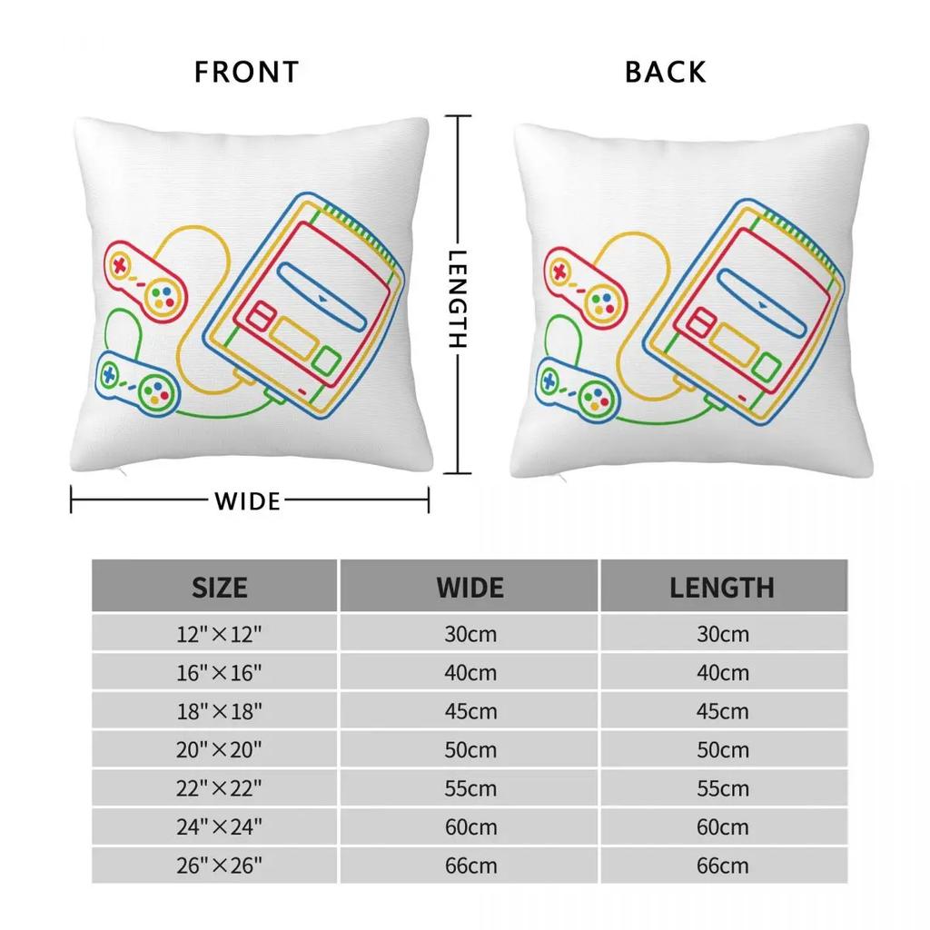 Famicom Pillow Case Super Famicom Polyester Bed Pillowcase Zipper Summer Funny Cover