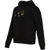 Sweatshirts Women's Black Hooded Moderate Regular HB7365