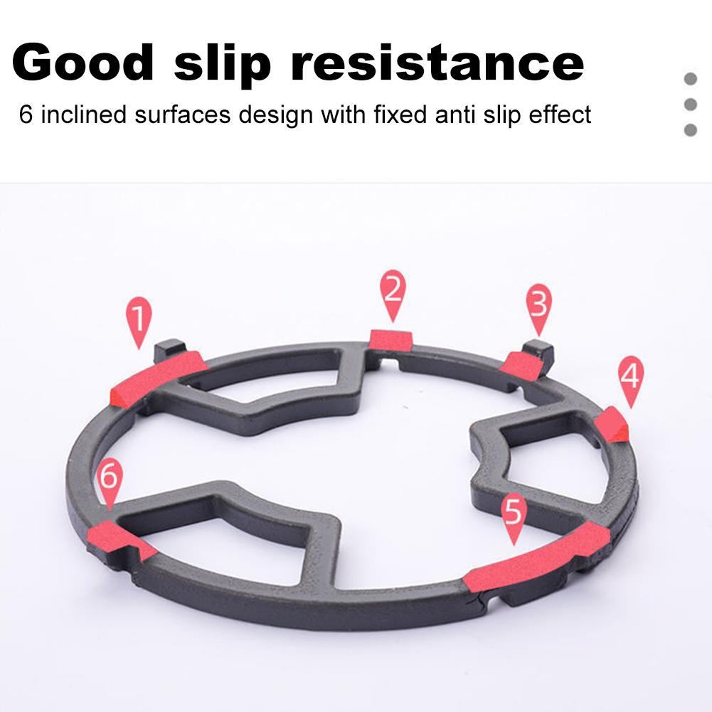 Milk Pot Holder Non Slip Cast Iron Wok Support Ring with Box Gas Stove Accessories for 4 Claw 5 Claw Gas Stove Burner Cooker Hob