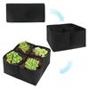 1/2/4/6/8 Holes Black Grow Bag Fabric Raised Garden Bed, Flowers And Vegetables Garden Grow Bags Rectangle Planting Nursery