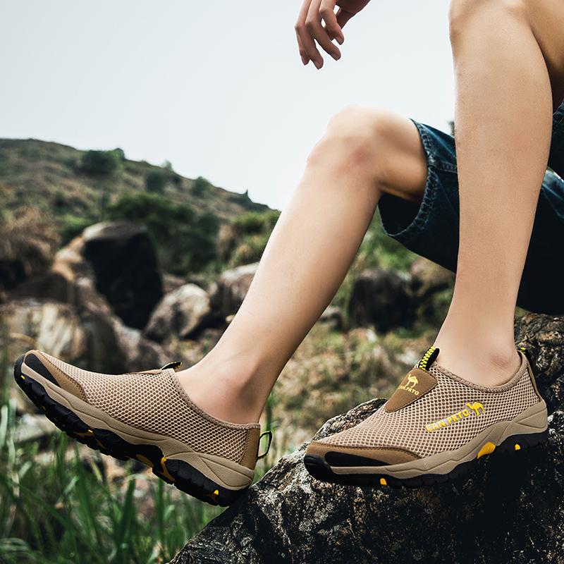 Mode Sommerschuhe Herren Freizeitschuhe Mesh Outdoor Atmungsaktive Slip-on Flats Herren Sneakers Bequeme Wasserhalbschuhe