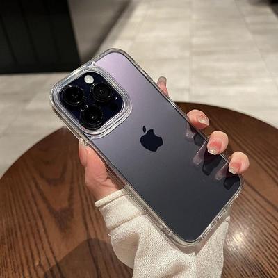 Przezroczyste Wstrząsoodporne Twarde Akrylowe Etui Na iPhone 16 15 14 13 12 Mini 11 Pro XS Max X XR 7 8Plus SE Miękka Silikonowa Osłona Zderzaka