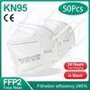 10-200pcs ffp2mask Black kn95 mascarillas negra Adults 5Layers fpp2 approved kn95 CE Respirator Face Mask ffp2 reutilizable ffp3