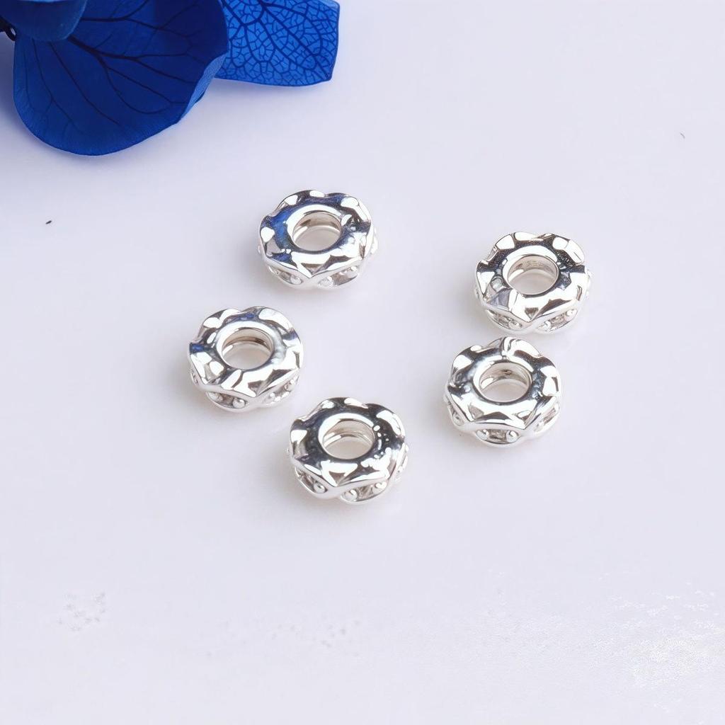 14K Gold-Filled Zirconia Twisted Rope Spacer Beads for DIY Jewelry