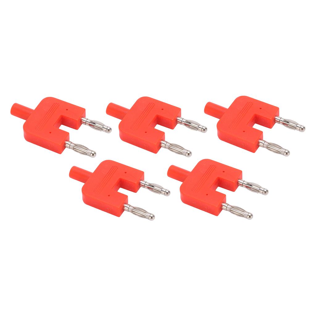 5Pcs Dual Banana Plug Double Row 1 Female To 2 Male Strong Connectivity Good Conductivity Banana