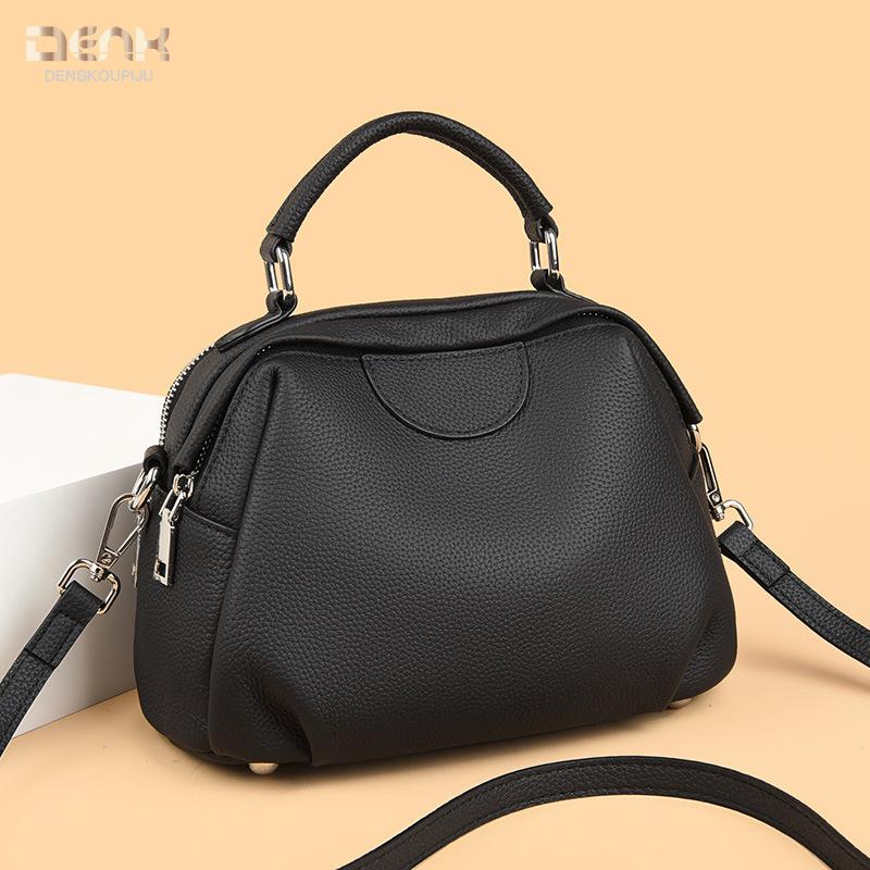 Genuine Leather Women's Bag Versatile Shoulder Bag Large-capacity Crossbody Bag Retro Commuter Handbag