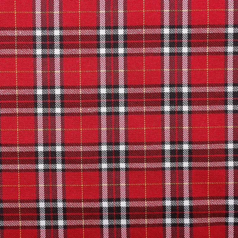 Brytyjska tkanina bawełniana w kratę szkocką i gingham, twill, na mundurki szkolne i spódnice.