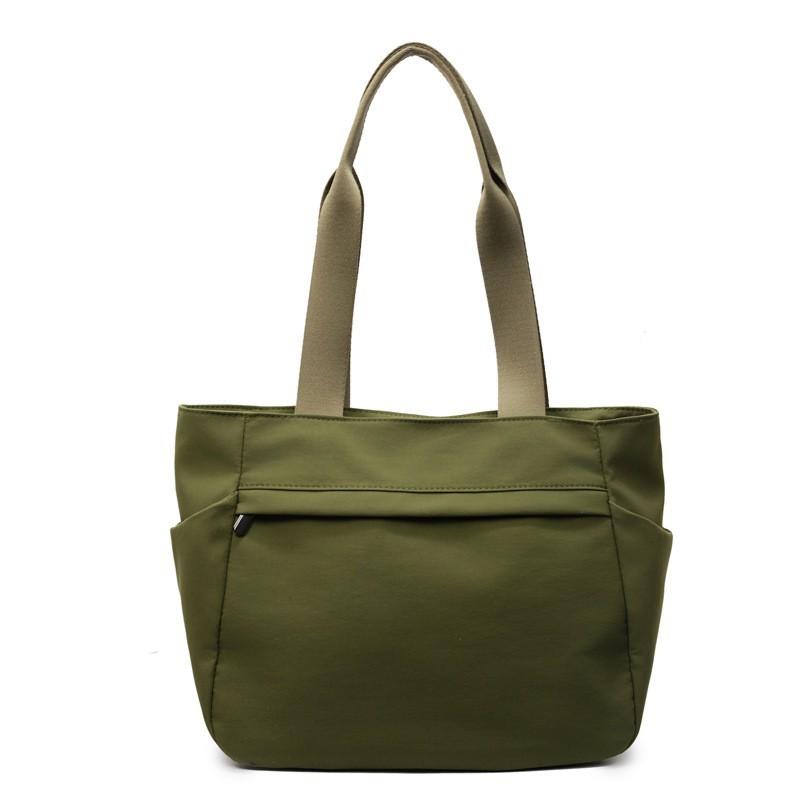 All-matching Nylon Shoulder Bag Women's Large-capacity Tote College Student Schoolbag Casual Solid Color Simple Commuting Handbag