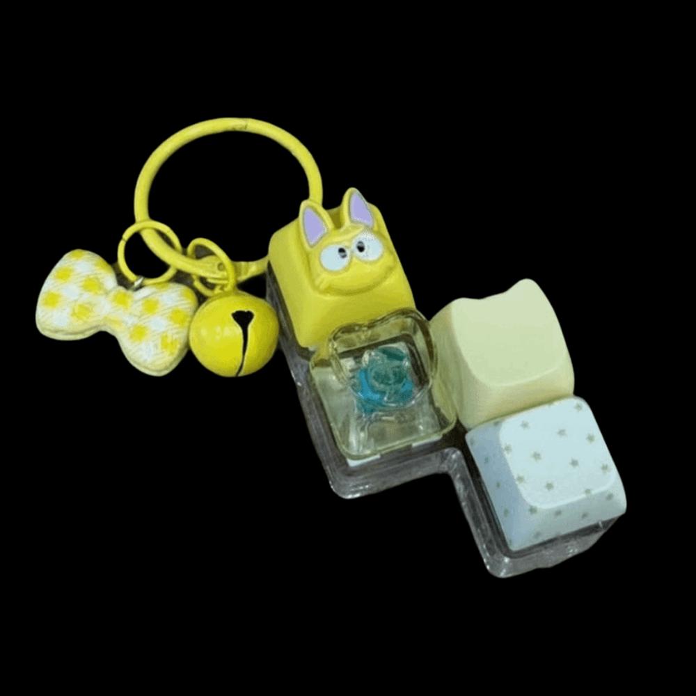 Funny Keyboard Decompression Keychain Creative Mechanical Switch Keychain Portable Use