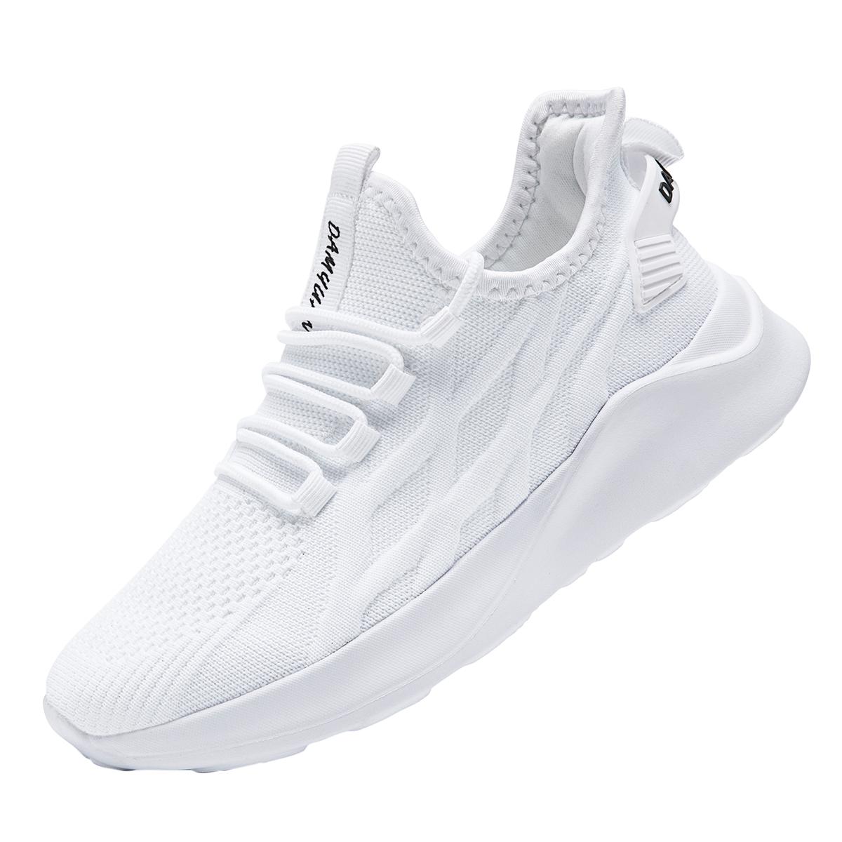 

fashion Fujeak Men Casual Shoes Fashion Breathable Walking Mesh Flat Shoes Unsex Running Sports Shoes Couple Footwear Women Sneakers 46 белый