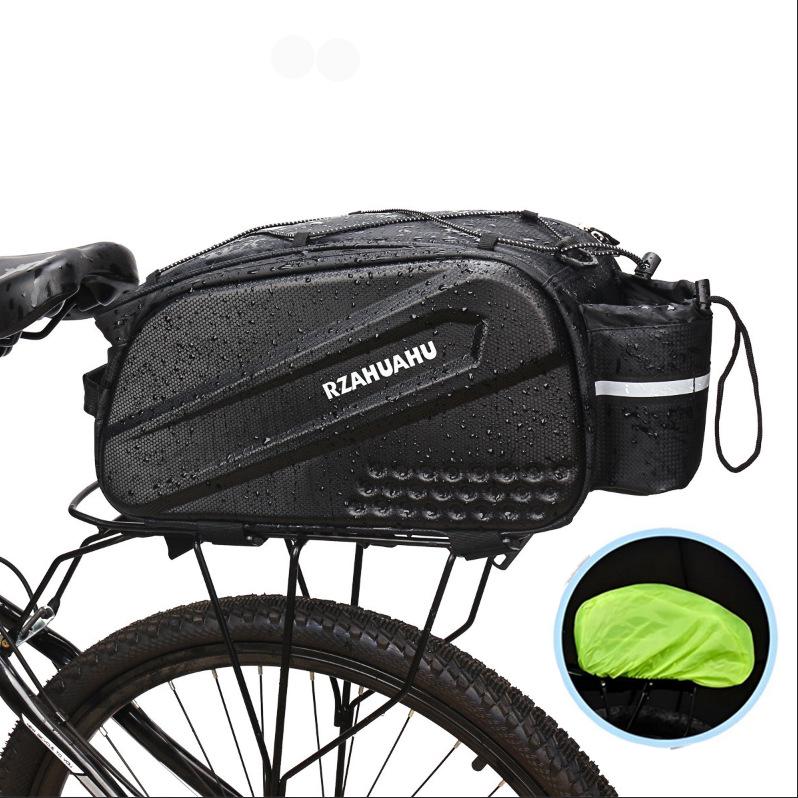 Mountain Bike Rear Rack Hard Shell Bag, 10L Pannier for Cycling