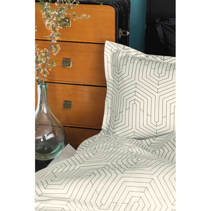 Reversible Duvet Cover Set "100% Combed Cotton Satin" / 82 Threads / Cm² - StrWhite