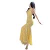 Französisches Temperament Neckholder Spitzenkleid Damen Frühling und Sommer Neu Strandurlaub Taille und Dünn Langer Rock