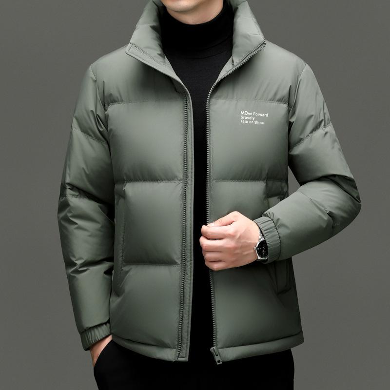 Veste d'hiver pour homme 90% duvet - Tendance, Polyvalente, Col montant Manteau chaud