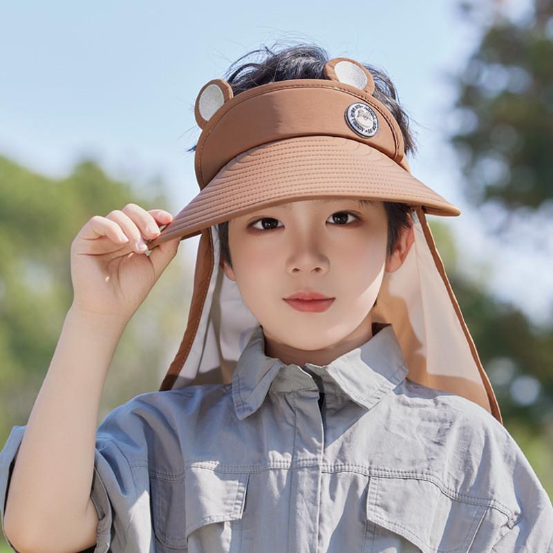 Childrens Summer Sun Hat With Wide Brim And Cartoon Animal Design For Outdoor Protection