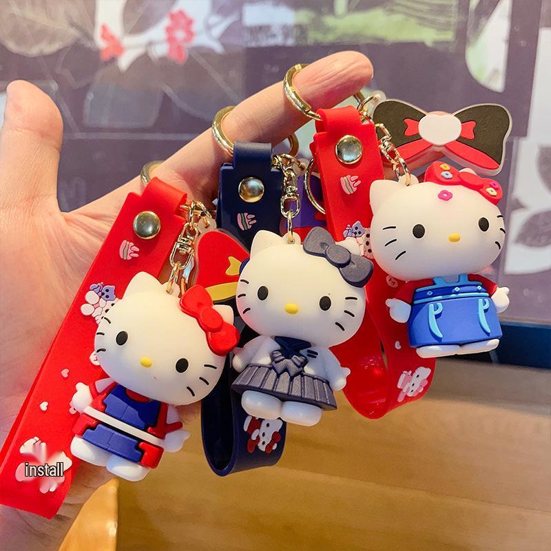 Sanrio Beaded Pendant Keychain: Phone Charm and Backpack Accessory