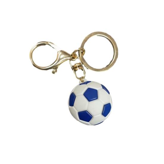 Keychain Pendant Football Design Key Ring with Lobster Clasp Thickened Metal Keychain синий